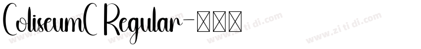 ColiseumC Regular字体转换